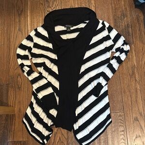 WHBM striped open cardigan